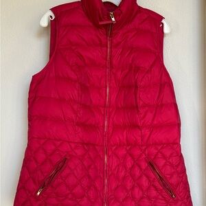 Talbots Cherry Quilted Puffer Vest